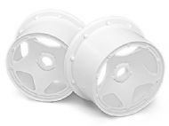 HPI BAJA SUPER STAR REAR WHEEL WHITE (120X75MM/2PCS) - 3225
